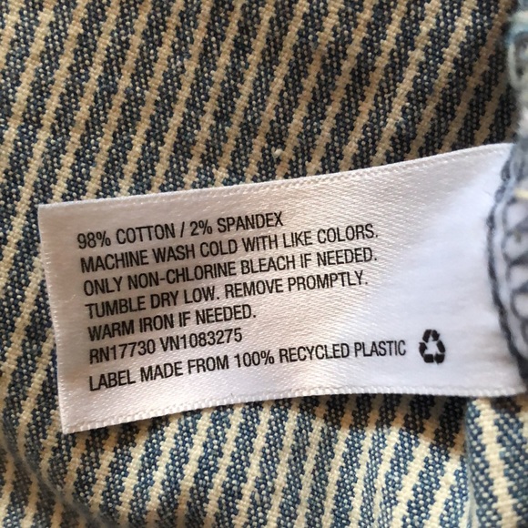 NWT Universal Thread boxy striped jean jacket with band collar and chest pockets - Picture 13 of 13